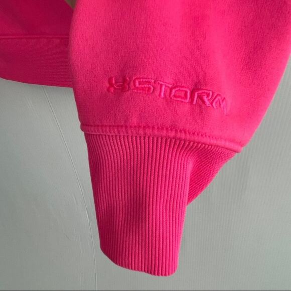 Under Armour bright pink hoodie hooded sweatshirt - Picture 3 of 7